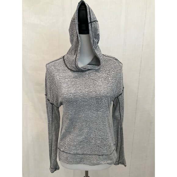 Lululemon Squad Goals Hoodie Sheer Luon Pebble Jacquard White Black 6 - Picture 1 of 8
